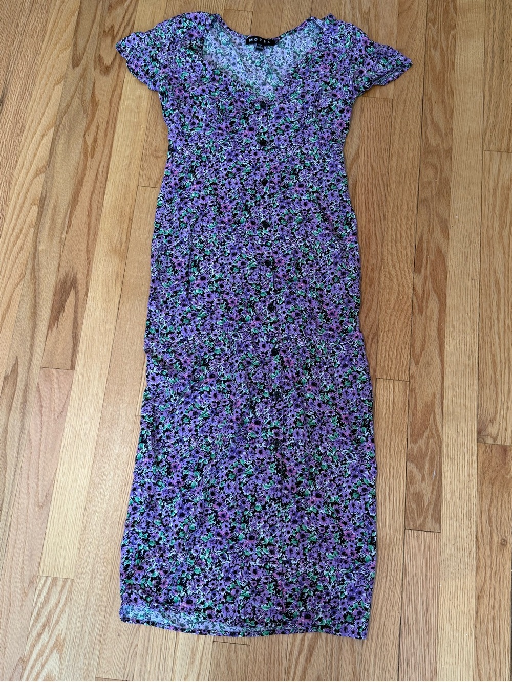 Motel purple floral maxi